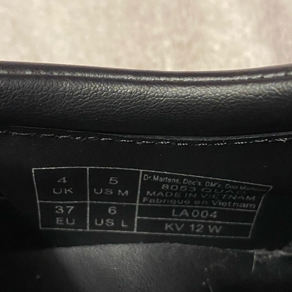 Dr. Martens Black Leather Oxfords with Yellow Accents - Picture 5 of 6